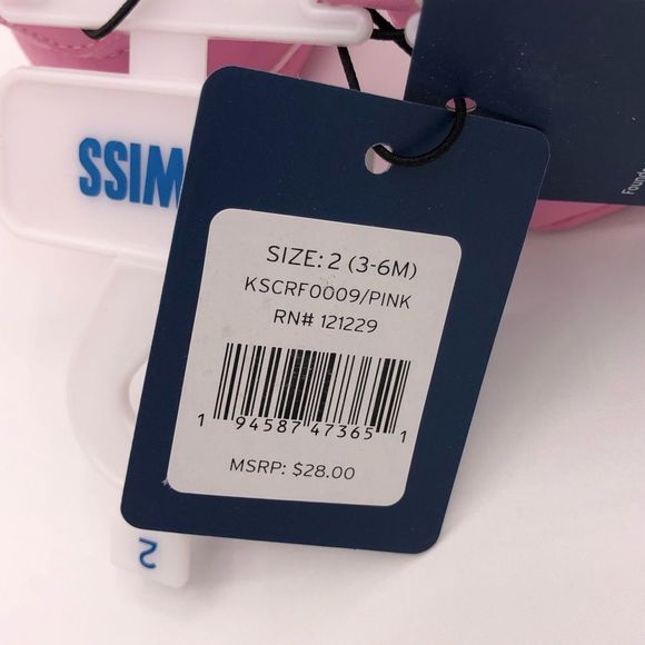 K-Swiss Pink and White Striped Sneaker Baby Girls size 2 NWT 3-6 Month Soft Sole - Picture 9 of 10